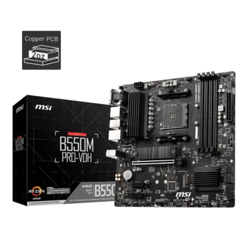 MSI B550M Pro-VDH AMD AM4 DDR4 Micro-ATX Motherboard
